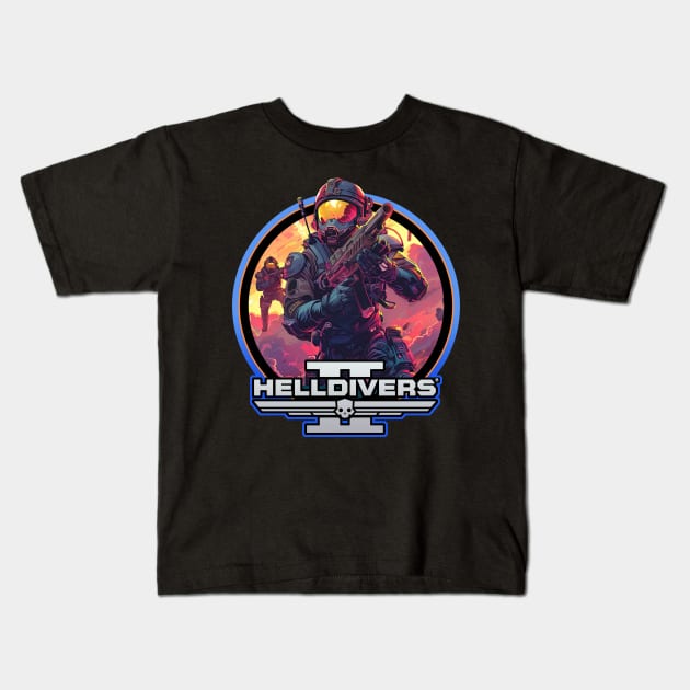 Helldivers Kids T-Shirt by Trazzo